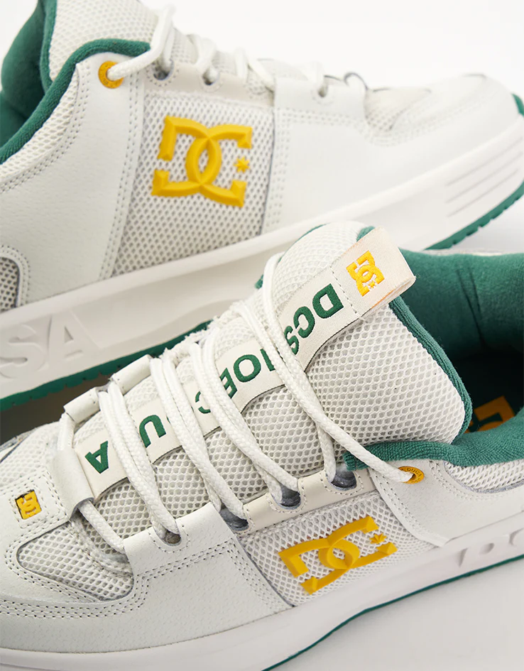 DC Lynx OG Skate Shoes - Off White/Yellow/Green - Image 5