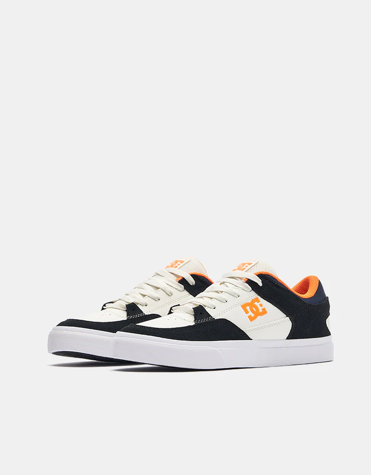 DC Onyx S Skate Shoes - Grey/Off White/Orange - Image 3