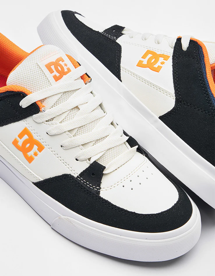 DC Onyx S Skate Shoes - Grey/Off White/Orange - Image 5