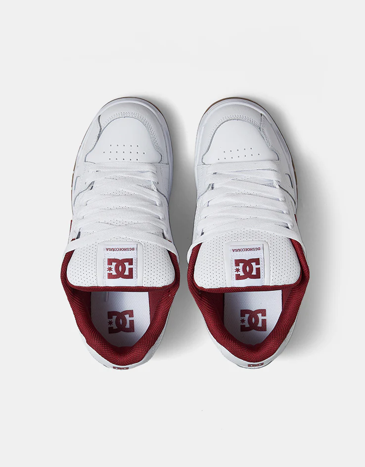 DC Stag Skate Shoes - White/Brick Red/Gum - Image 2