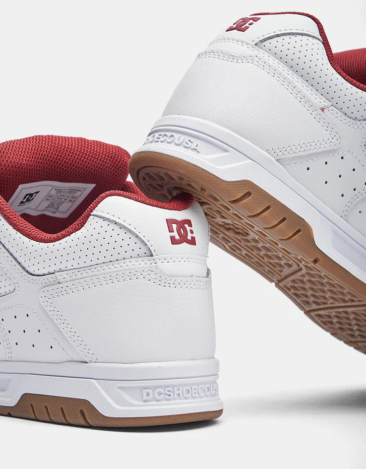 DC Stag Skate Shoes - White/Brick Red/Gum - Image 5