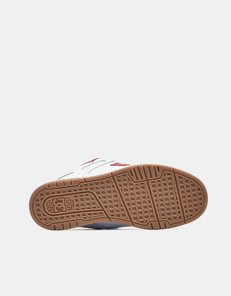 DC Stag Skate Shoes - White/Brick Red/Gum - Image 8