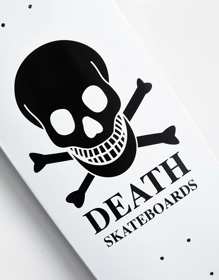 Death OG Skull 'Pool Shape' Skateboard Deck - 9" - Image 3