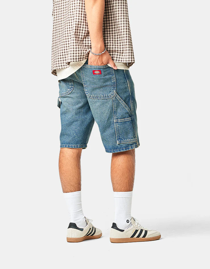 Dickies 993 11" Carpenter Short - Khaki Tinted Blue - Image 2