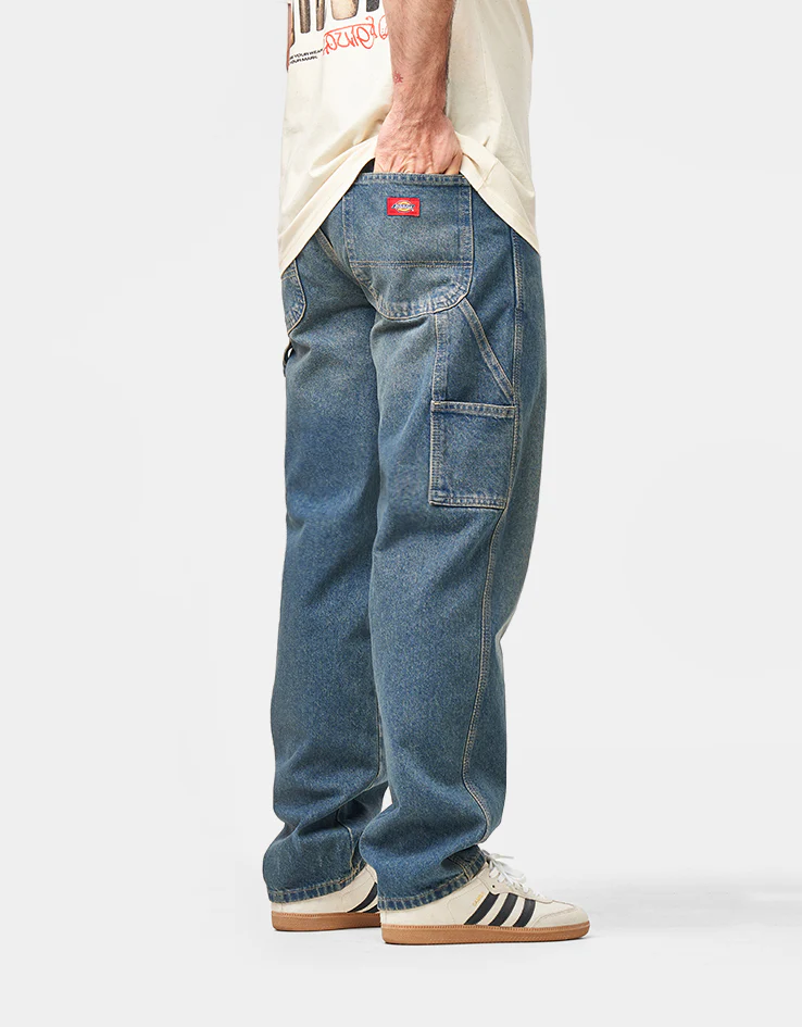 Dickies 993 Regular Tapered Carpenter Jean - Khaki Tinted Blue - Image 3