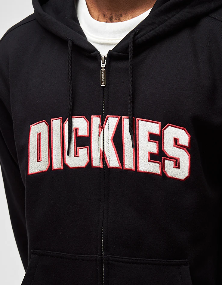 Dickies Aitkin Zip Hoodie - Black - Image 4