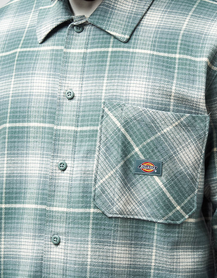 Dickies Forest Check L/S Shirt - Stormy Sea - Image 4