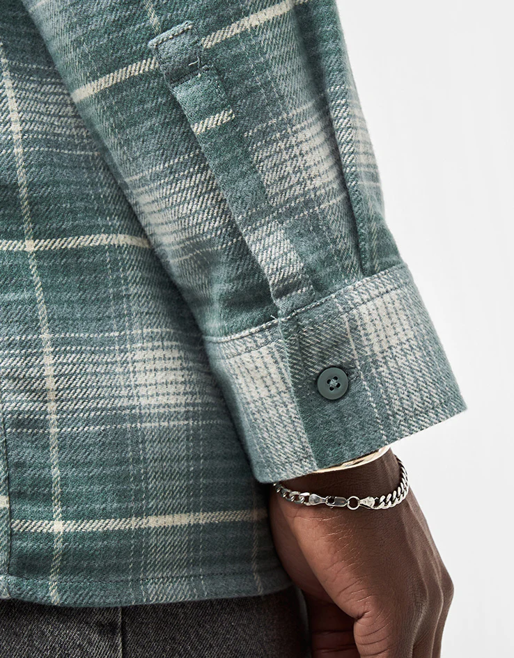 Dickies Forest Check L/S Shirt - Stormy Sea - Image 5