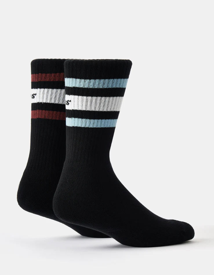 Dickies Genola 2 Pack Socks - Black/Tibetan Red - Image 3