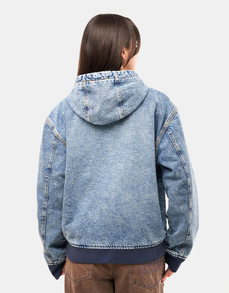 Dickies Hooded Denim Jacket - Rinsed Blue/Fade - Image 9