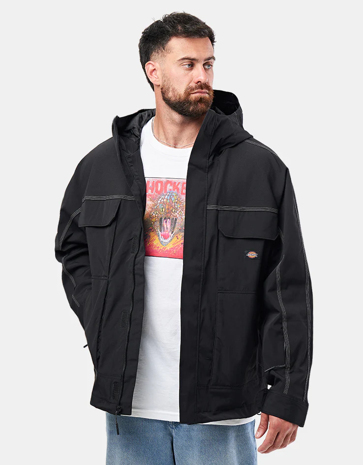 Dickies Ronan Hooded Jacket - Black - Image 3