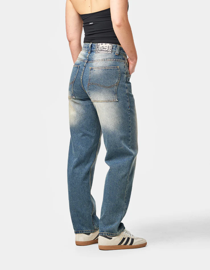 Dime MTL Relaxed Denim Pant - Sandblasted Indigo - Image 10