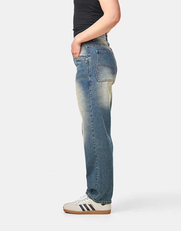 Dime MTL Relaxed Denim Pant - Sandblasted Indigo - Image 11