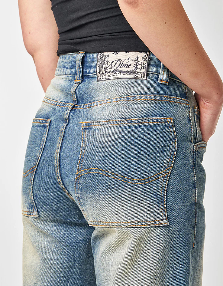 Dime MTL Relaxed Denim Pant - Sandblasted Indigo - Image 12