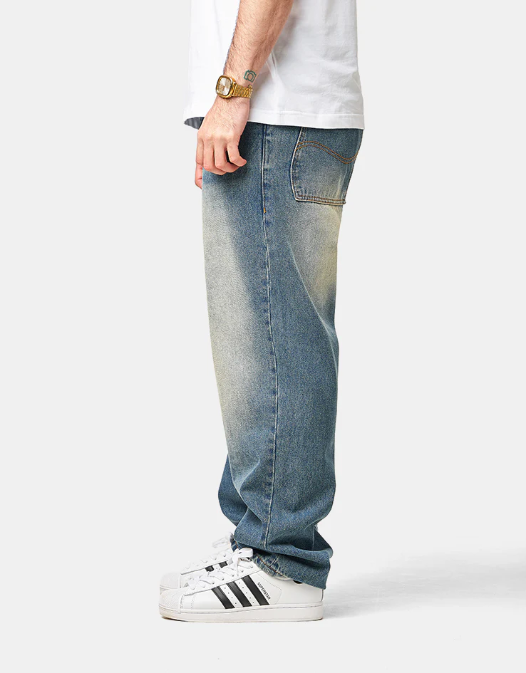Dime MTL Relaxed Denim Pant - Sandblasted Indigo - Image 3
