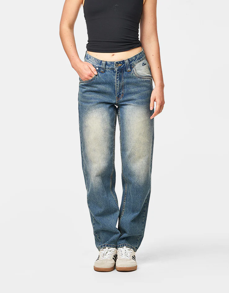Dime MTL Relaxed Denim Pant - Sandblasted Indigo - Image 9