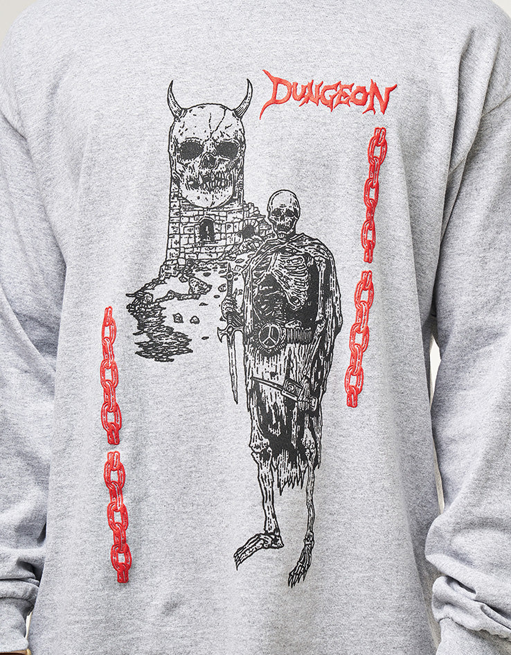 Dungeon Tyranny L/S T-Shirt - Grey - Image 3