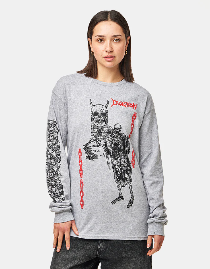 Dungeon Tyranny L/S T-Shirt - Grey - Image 5