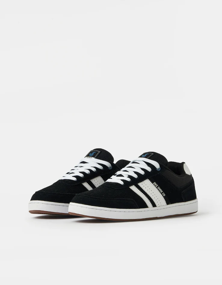 DVS Milan ST Skate Shoes - Black/Black/White Suede - Image 3