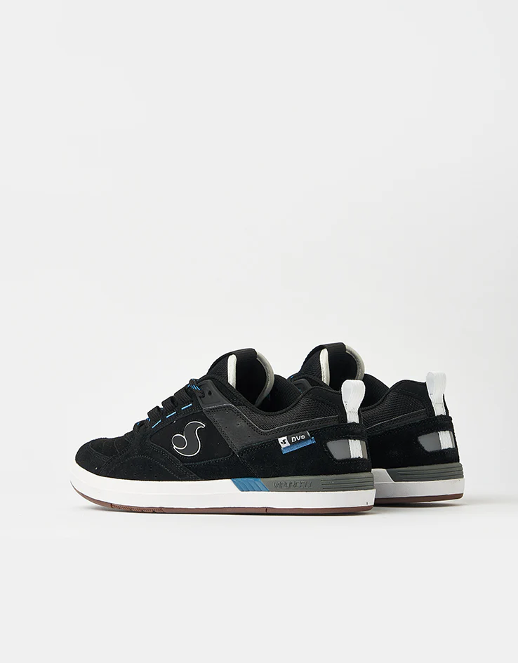 DVS Sureshock Skate Shoes - Black/White/Blue Suede - Image 4
