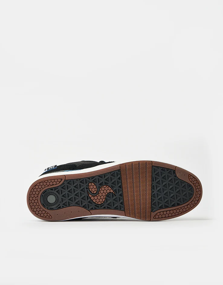 DVS Sureshock Skate Shoes - Black/White/Blue Suede - Image 7