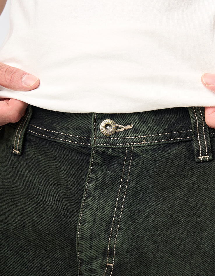 Element Big Carpenter Denim Shorts - Black Green Tint - Image 5