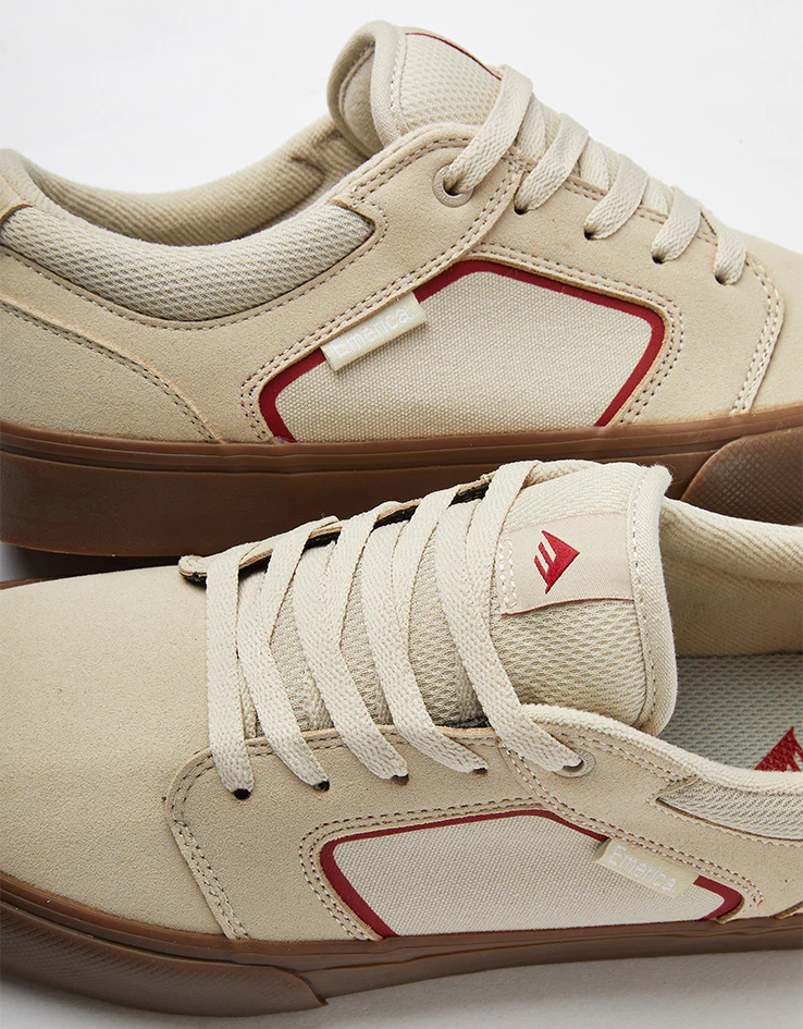 Emerica Cadence Skate Shoes - Tan/Gum - Image 6