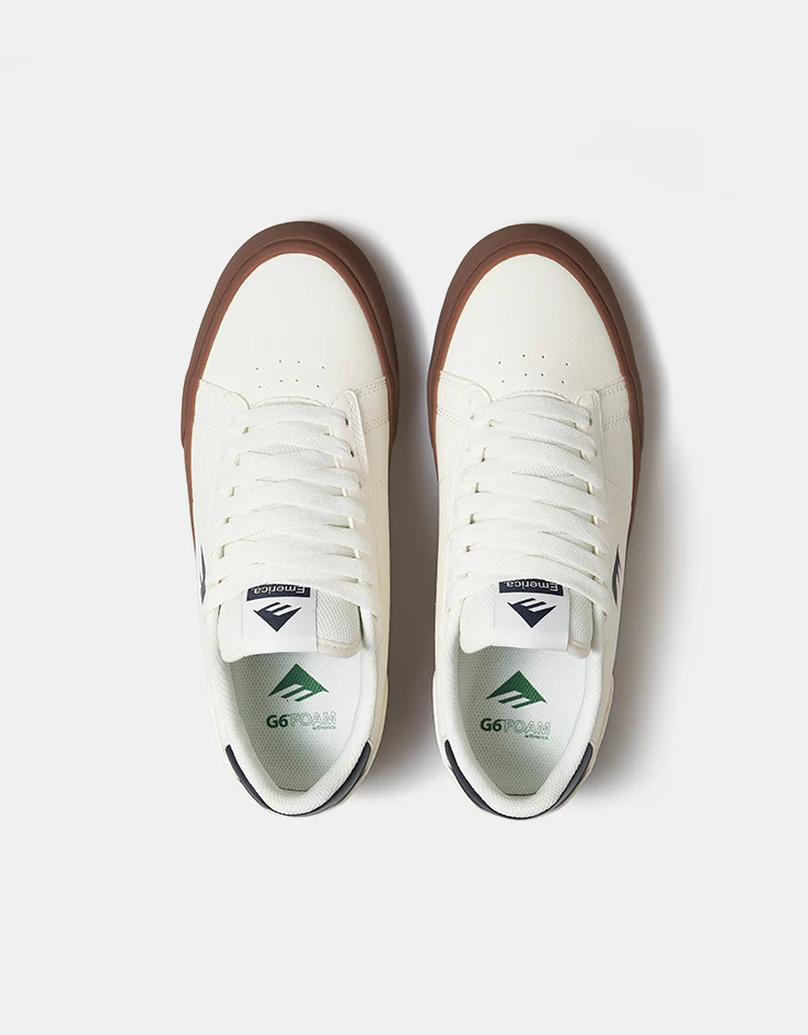 Emerica Moca Skate Shoes - White/Gum - Image 2
