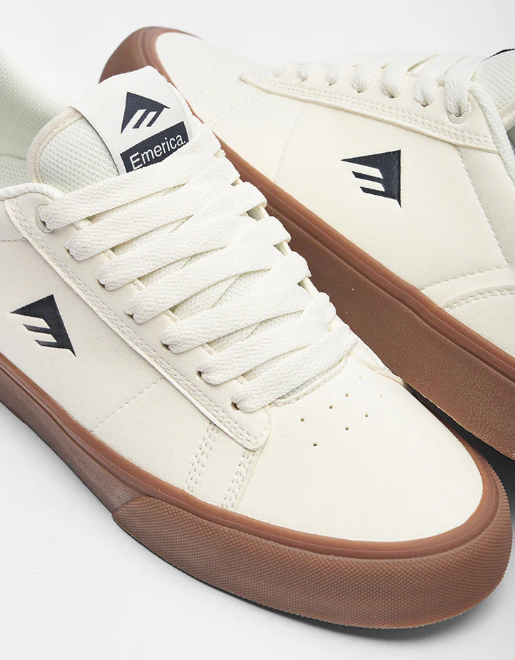 Emerica Moca Skate Shoes - White/Gum - Image 6