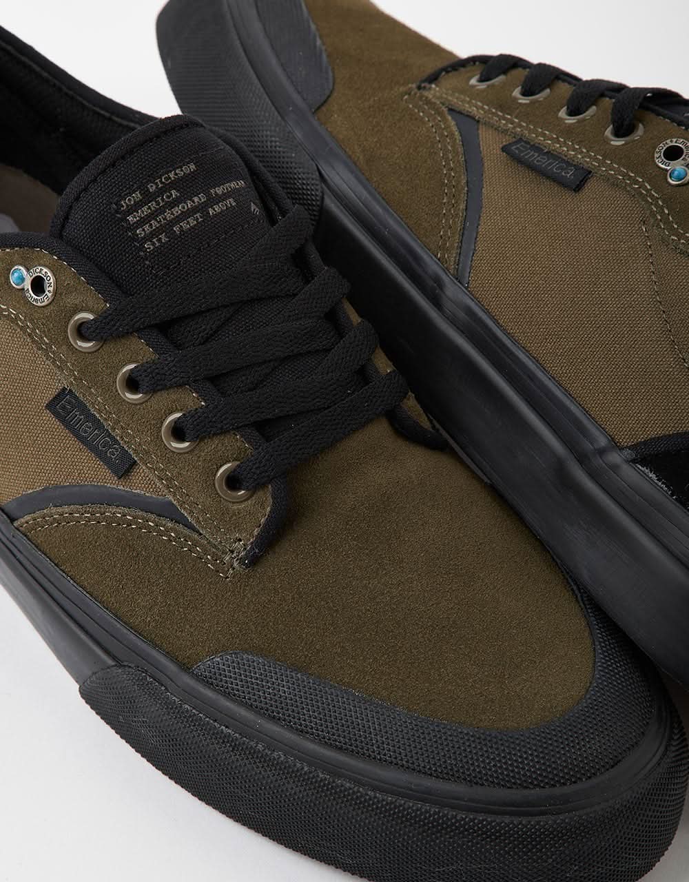 Emerica x Six Feet Above Dickson Skate Shoes - OD Black - Image 4