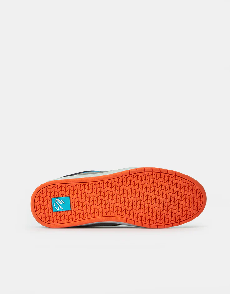 éS Accel Slim Skate Shoes - Navy/Grey/Orange - Image 6