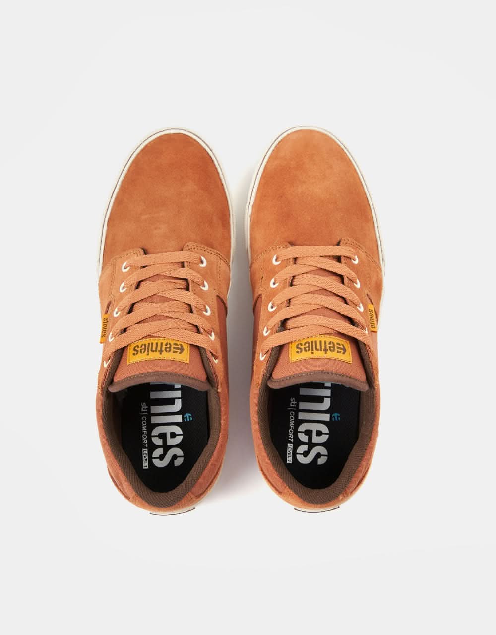 Etnies Barge LS Skate Shoes - Brown/Gold/Yellow - Image 5