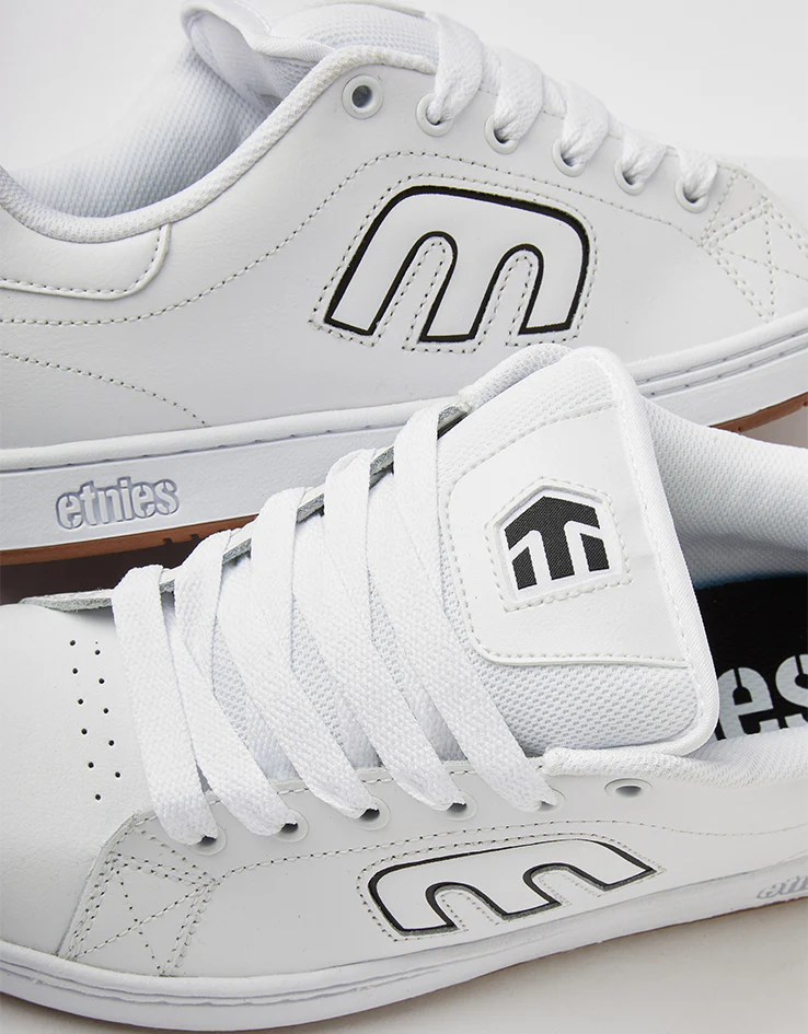 etnies Callicut Skate Shoes - White/Black - Image 6