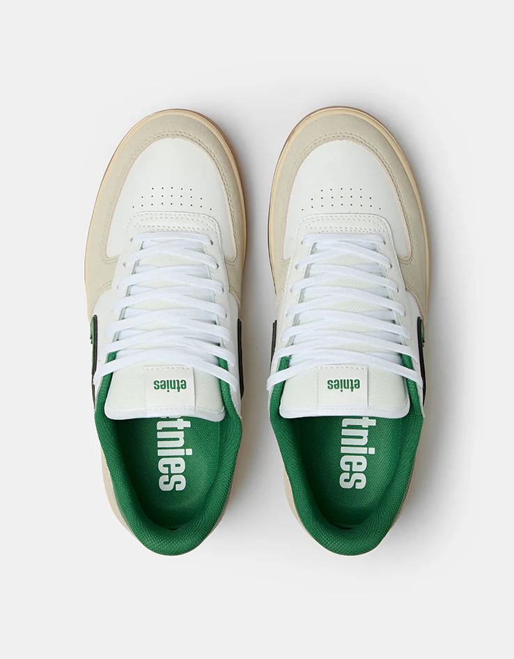 etnies Emerson Skate Shoes - Grey/White/Green - Image 2