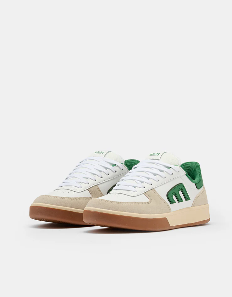 etnies Emerson Skate Shoes - Grey/White/Green - Image 3