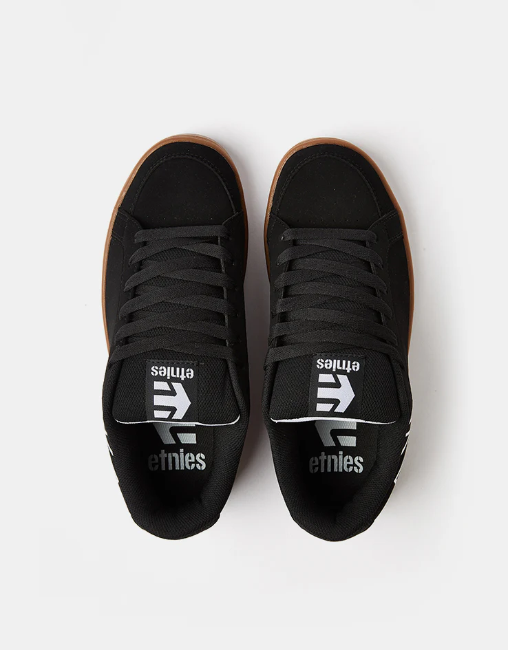 etnies Kingpin 2 Skate Shoes - Black/White/Gum - Image 7