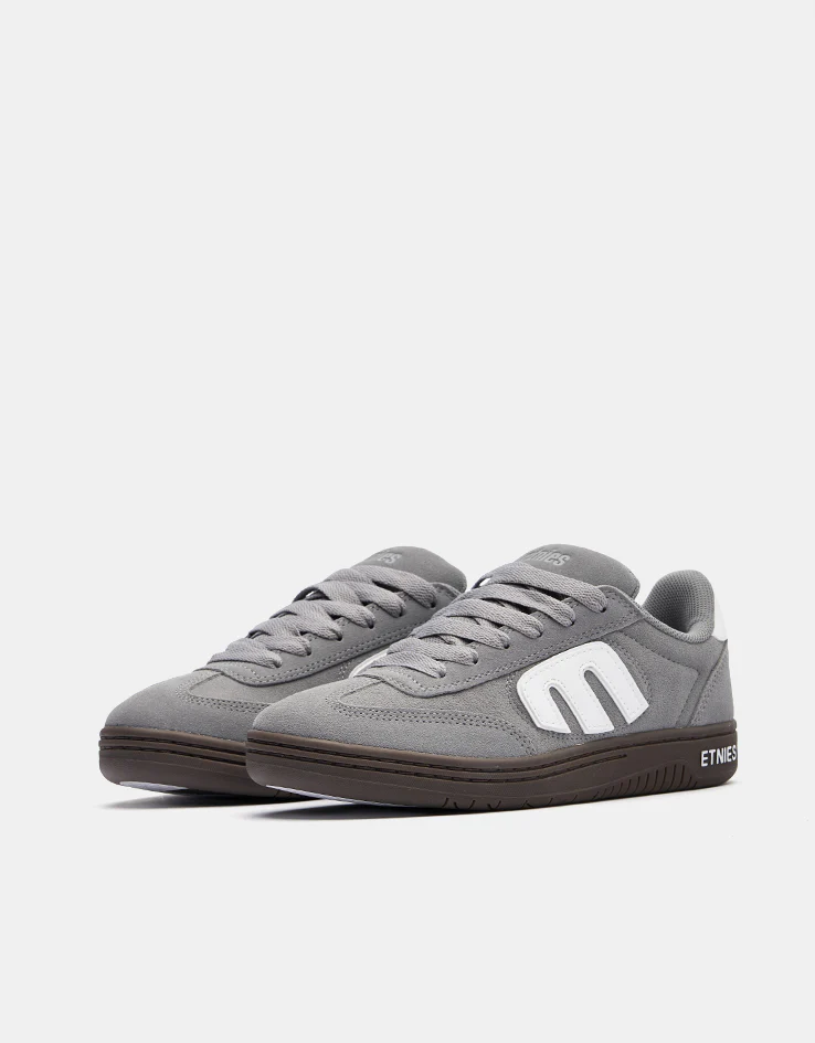 etnies Locut Skate Shoes - Grey/White/Gum - Image 3