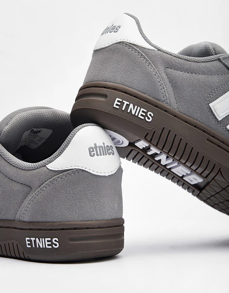 etnies Locut Skate Shoes - Grey/White/Gum - Image 5