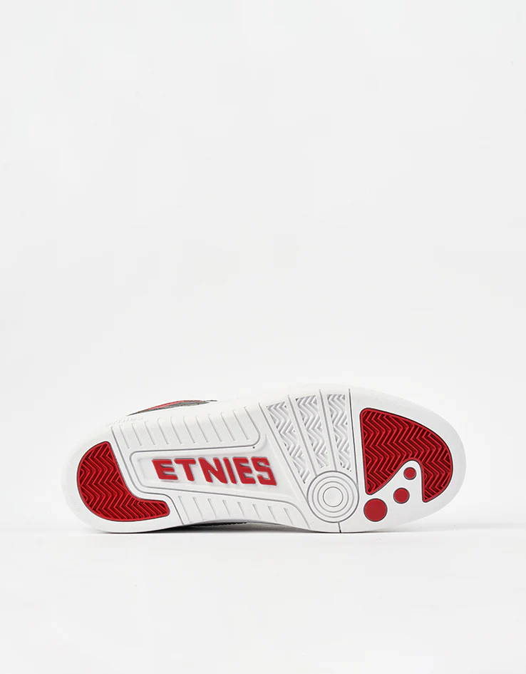 etnies Loot Skate Shoes - Grey/Light Grey/Red - Image 5