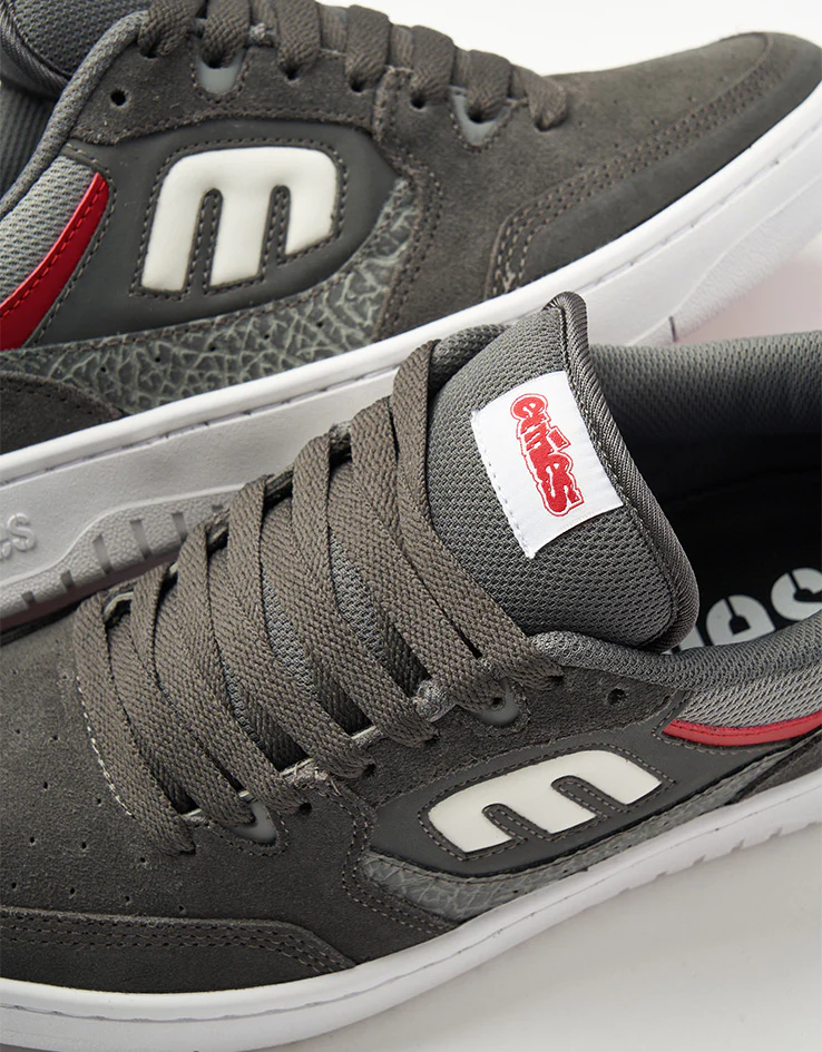 etnies Loot Skate Shoes - Grey/Light Grey/Red - Image 7
