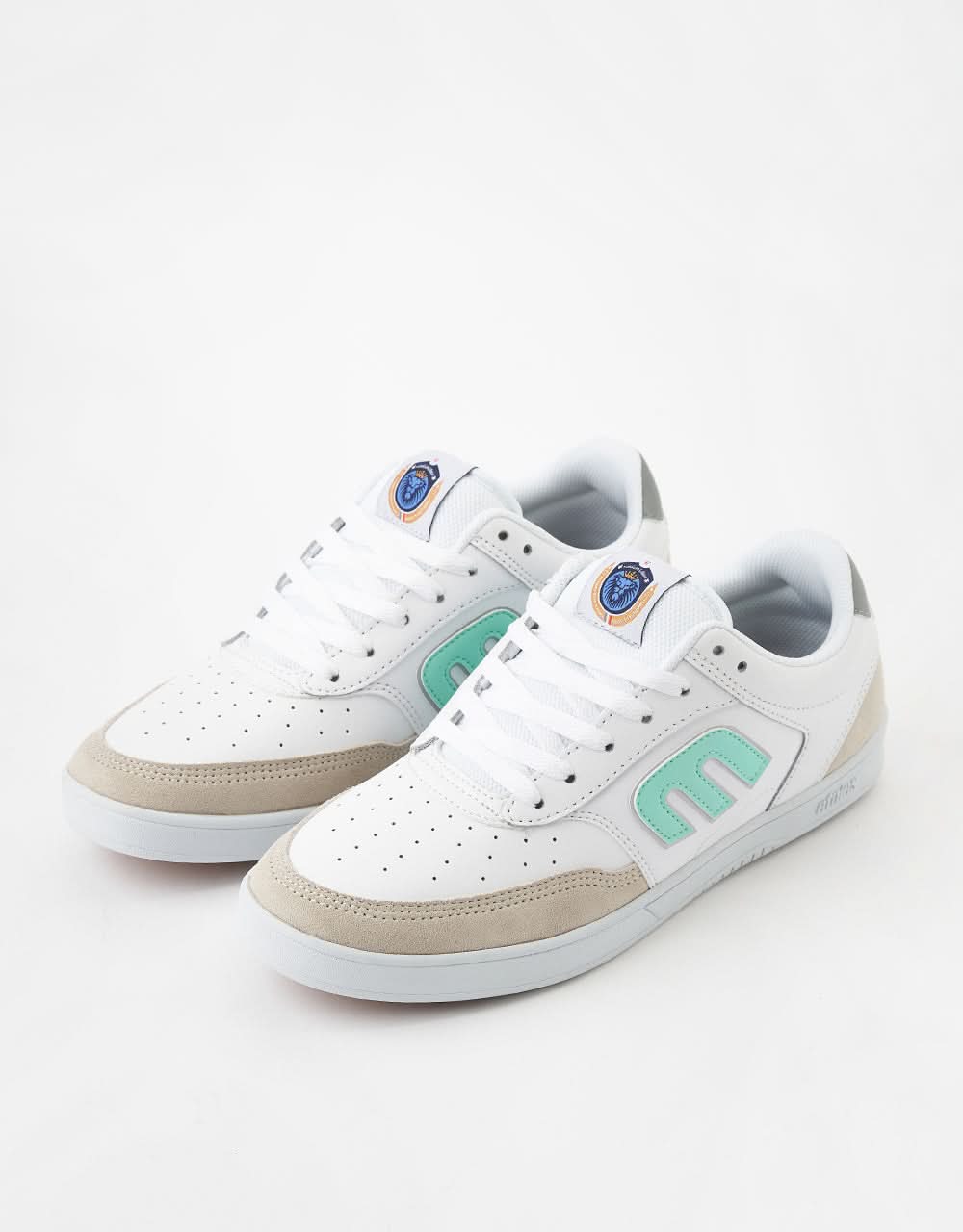 etnies The Aurelien Skate Shoes - White/Mint - Image 4
