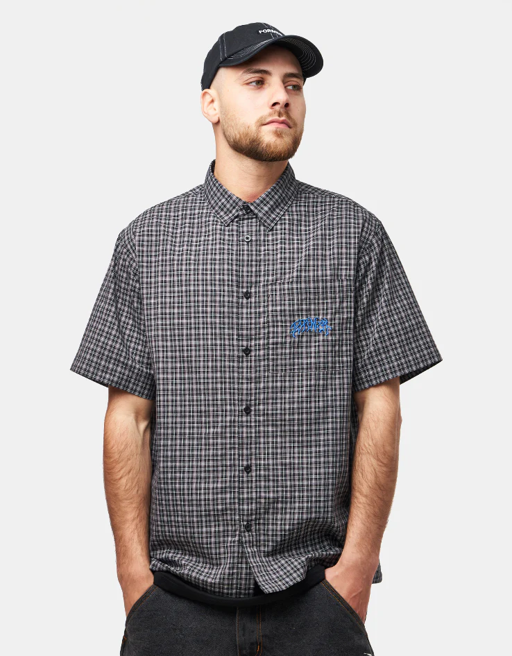 Former Vivian Check S/S Shirt - Worn Black - Image 2