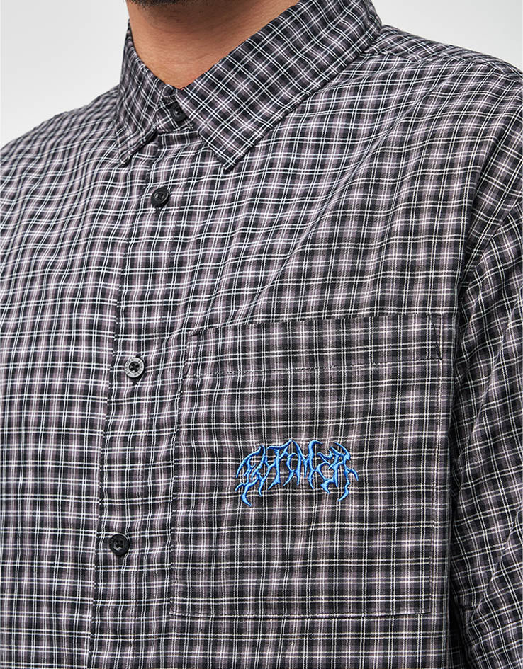 Former Vivian Check S/S Shirt - Worn Black - Image 4