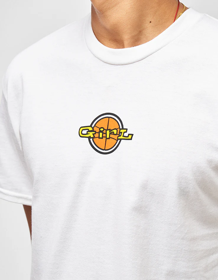 Girl Full Court Logo T-Shirt - White - Image 3