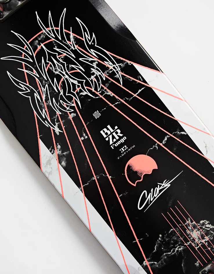 Globe Bamboo Red Blazer Fuego 32 Cruiser Skateboard - 9" x 32.5" - Image 2