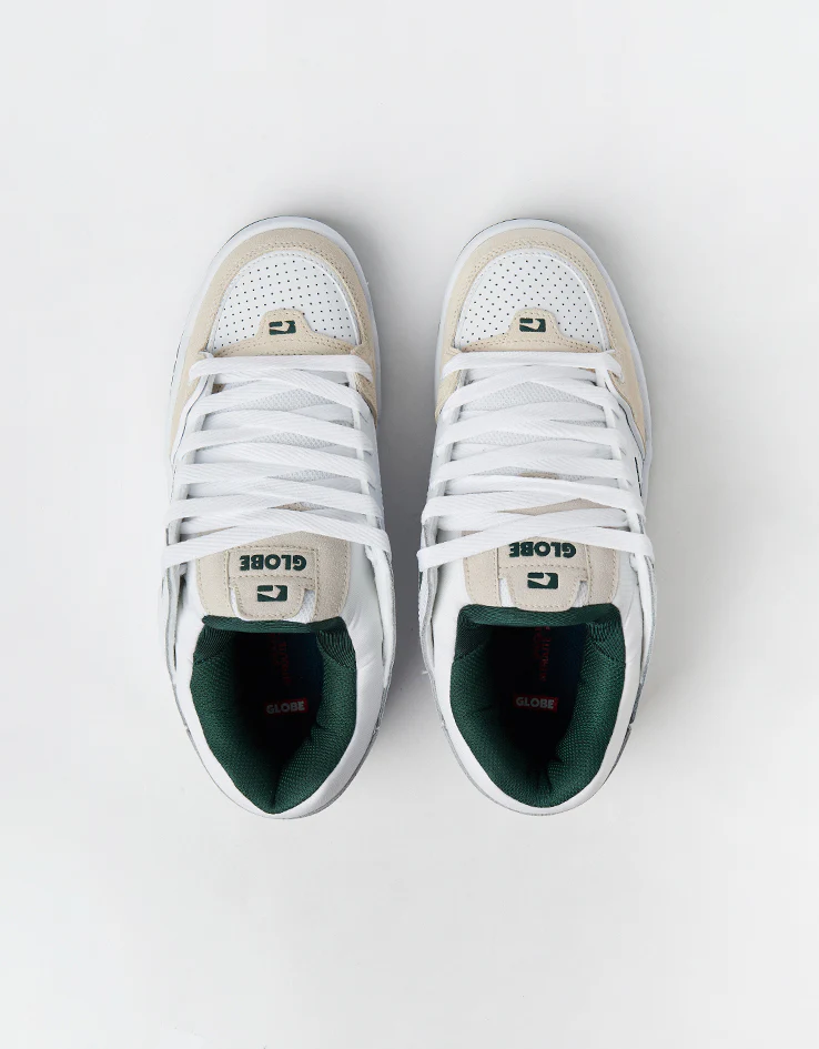 Globe Fusion Skate Shoes - White/Green - Image 2
