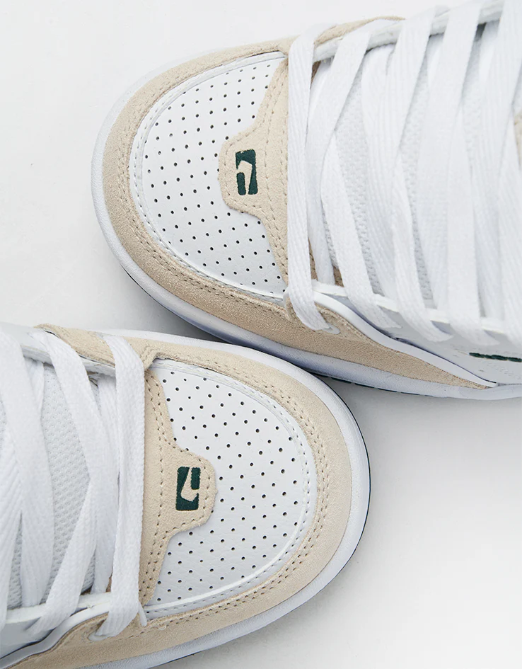 Globe Fusion Skate Shoes - White/Green - Image 8
