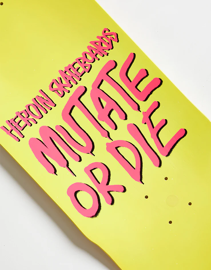 Heroin Craig Questions Mutate or Die Skateboard Deck - 10" - Image 4