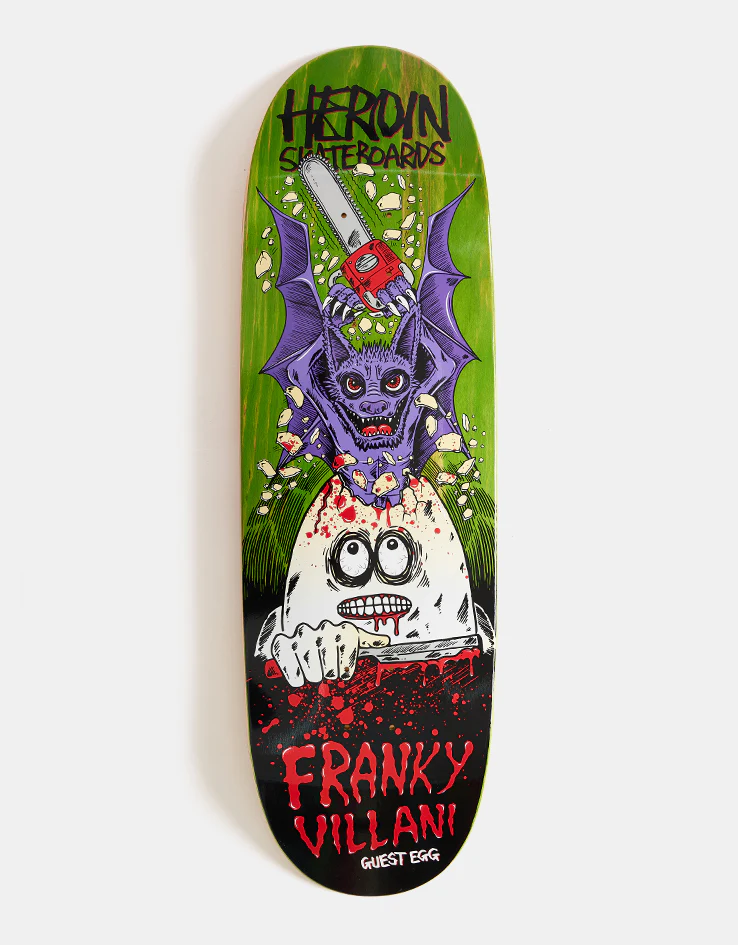 Heroin Franky Villani Guest Egg Skateboard Deck - 9.5”