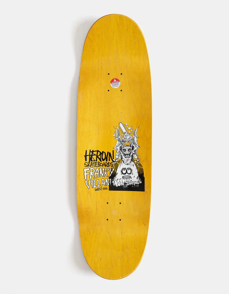 Heroin Franky Villani Guest Egg Skateboard Deck - 9.5” - Image 5